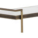 Contardi White / Rustic Bronze Outdoor Bar Cart